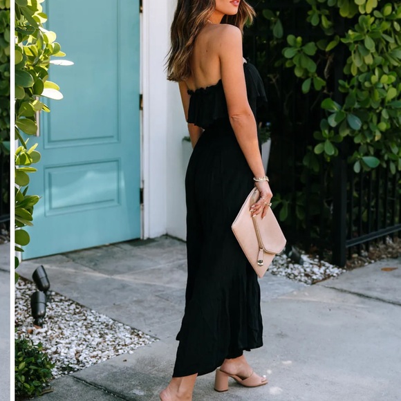 American Eagle Stylish Black Strapless Jumpsuit - Picture 13 of 15